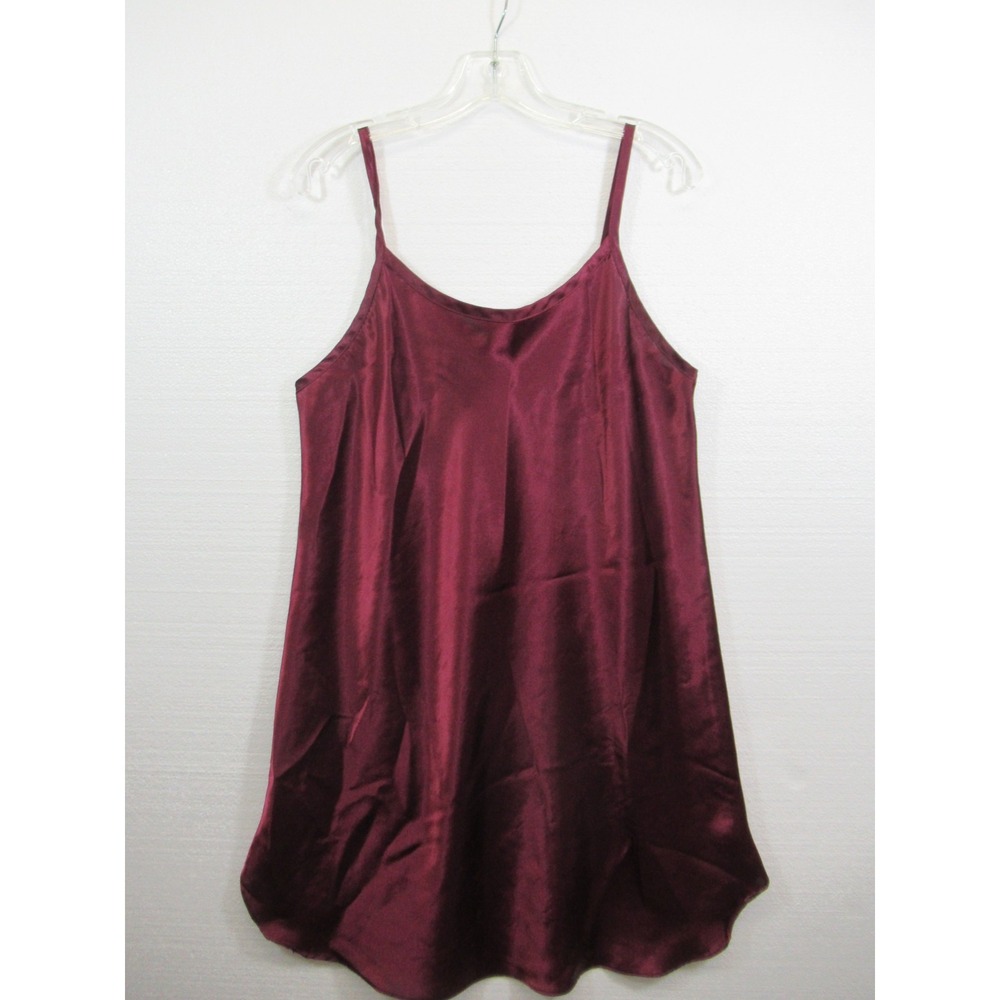 Vintage Gilligan & O'Malley Satin Chemise Nightgown Women Large Purple